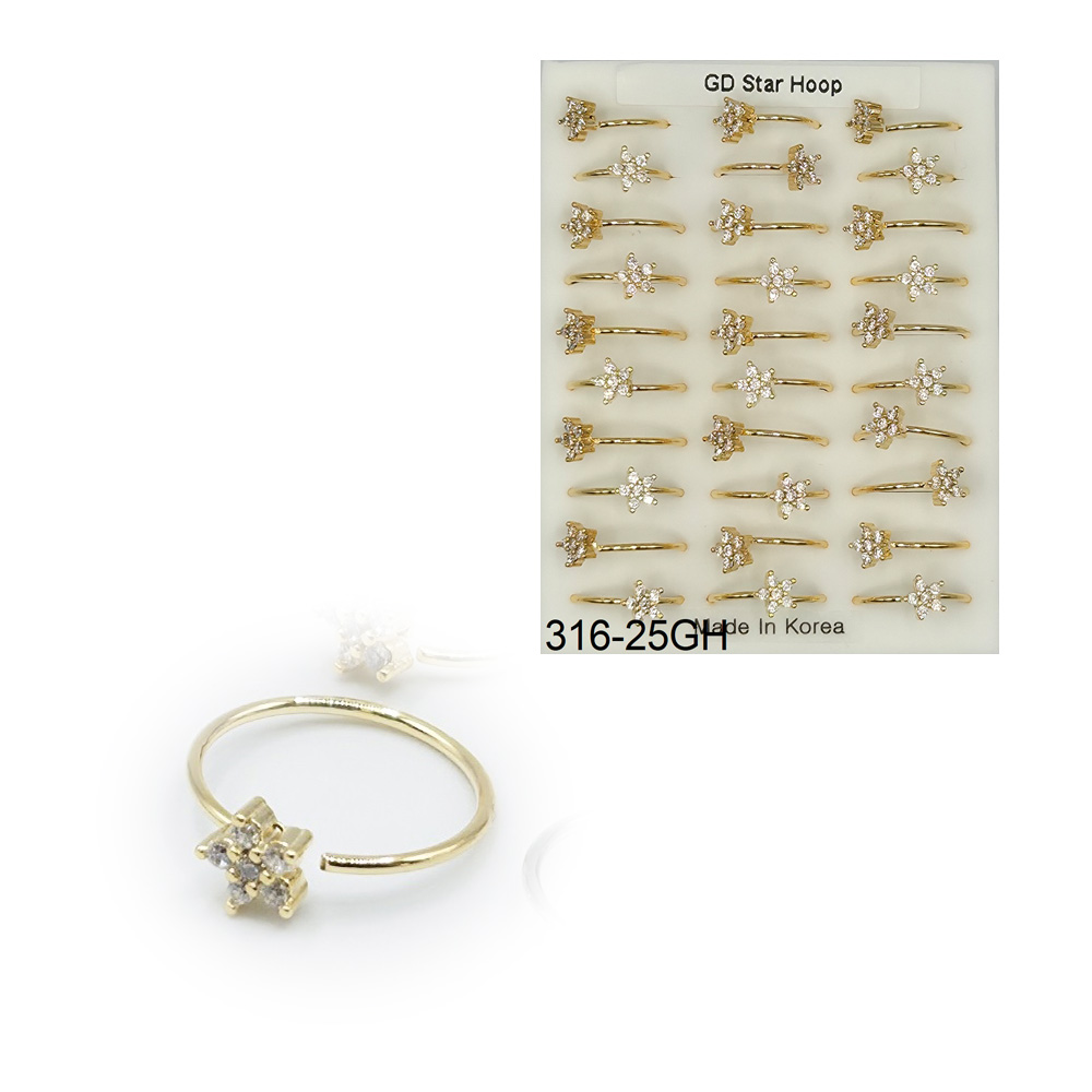 316-25 Gold Hoop (30pcs/Pad)